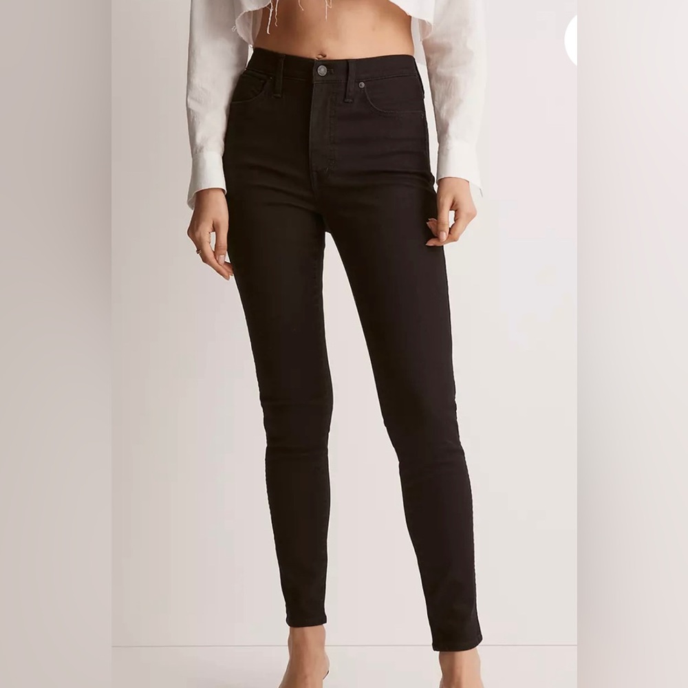 High rise black jeans